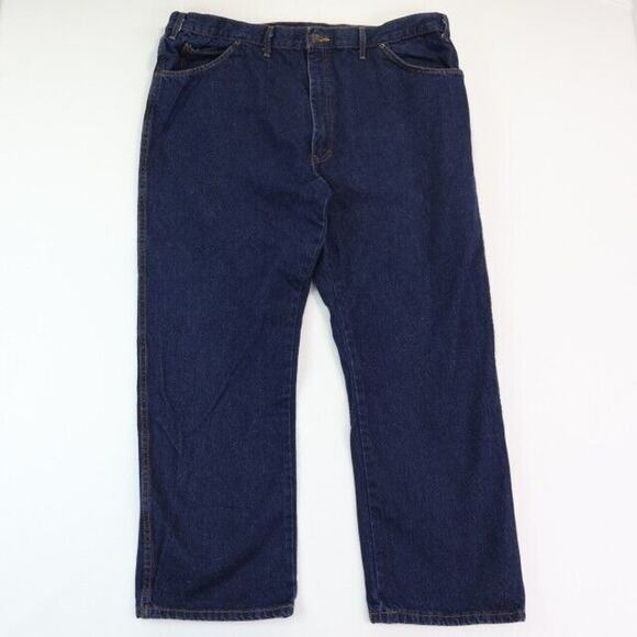 Dickies Jeans Mens 44x30 Blue Denim Straight Dark Wash Workwear - Picture 1 of 8